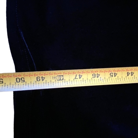 VINTAGE Jacqueline Ferrar Size 14 Black Maxi Velour Dress Sheer Lace De… - Picture 3 of 12